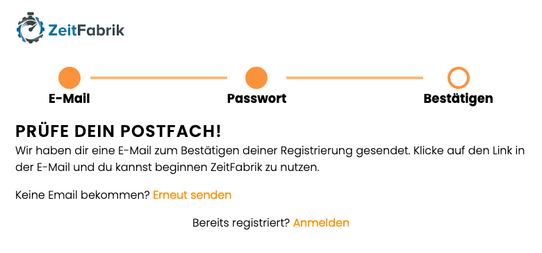 E-Mail Adresse bestätigen E-Mail Adresse bestätigen