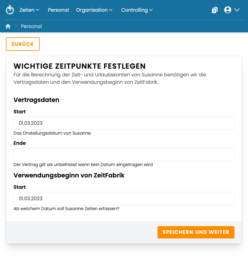 Wichtige Zeitpunkte Wichtige Zeitpunkte