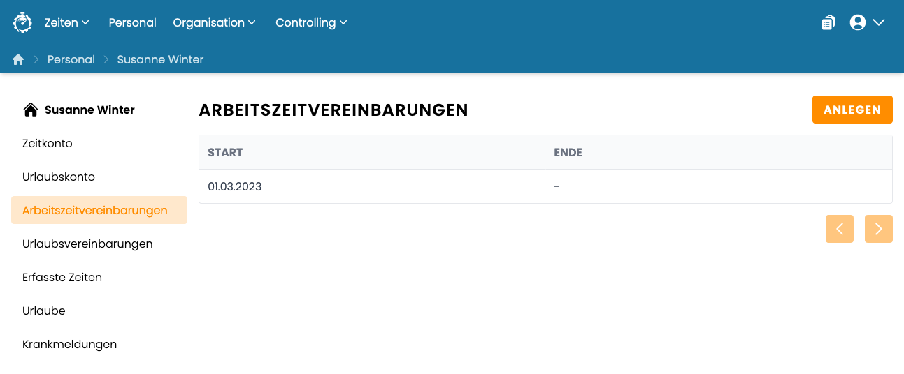 Arbeitszeitvereinbarungen Arbeitszeitvereinbarungen