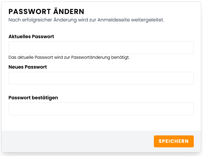 Passwort ändern Passwort ändern