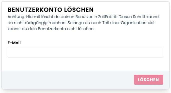Benutzerkonto löschen Benutzerkonto löschen