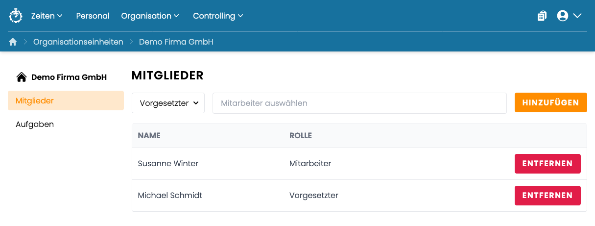 Mitglieder bearbeiten Mitglieder bearbeiten