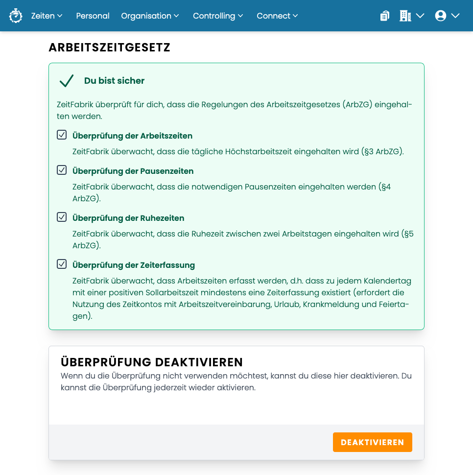 Prüfung ArbZG Prüfung ArbZG