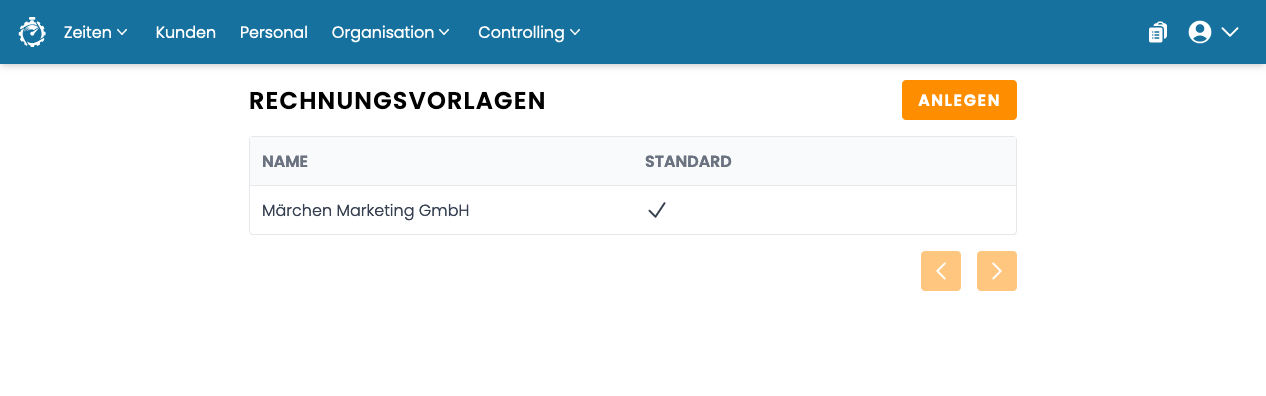 Rechnungsvorlagen Rechnungsvorlagen