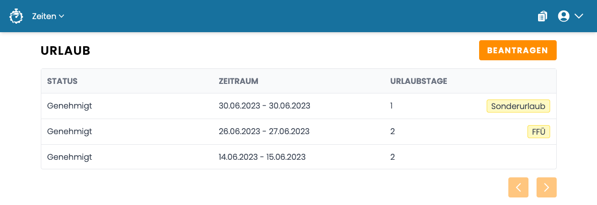 Urlaube ansehen Urlaube ansehen
