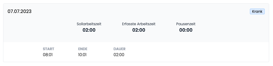 Zeit fabrik zeitkonto krank mit arbeitszeit